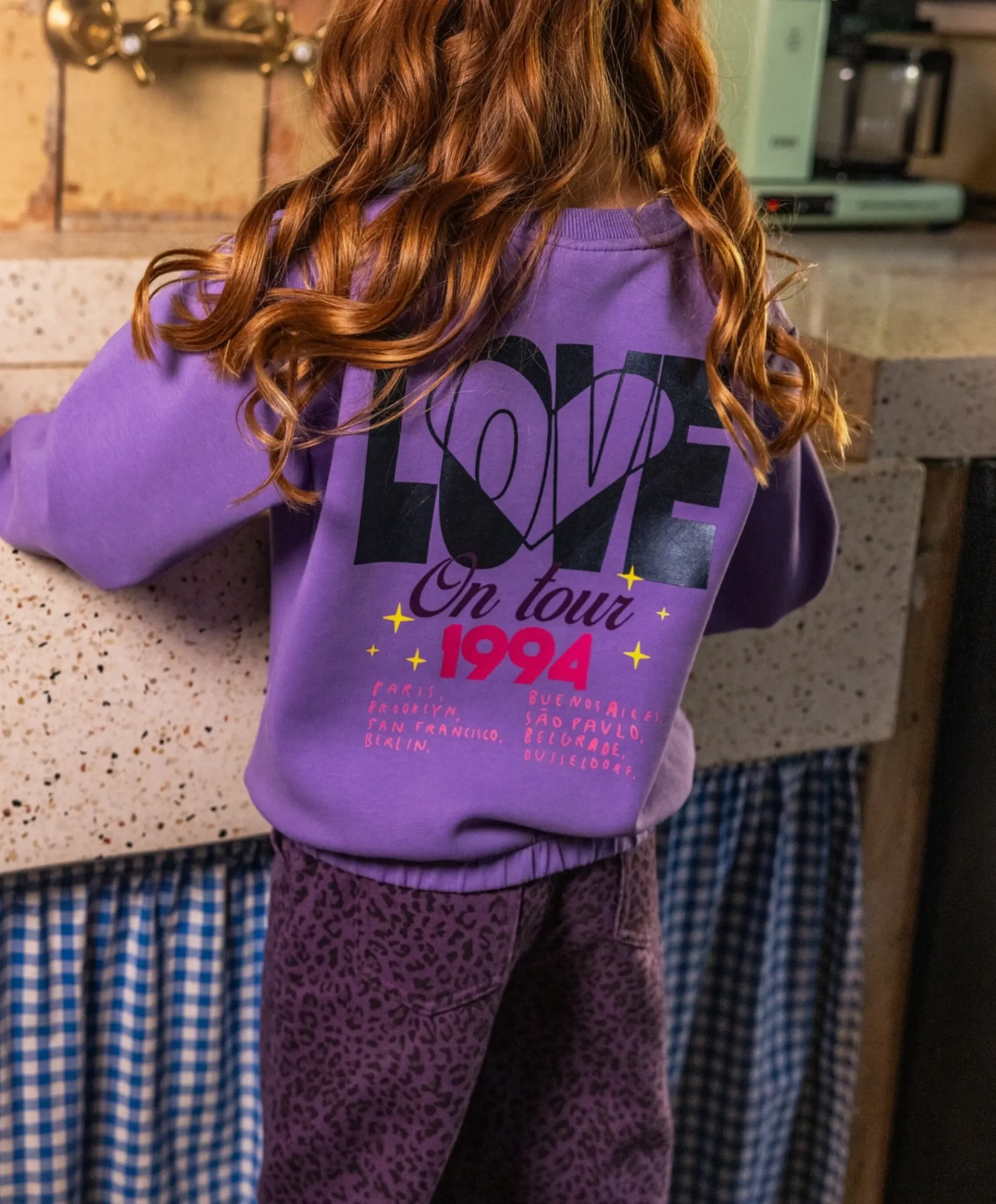 Meisjes sweater paars