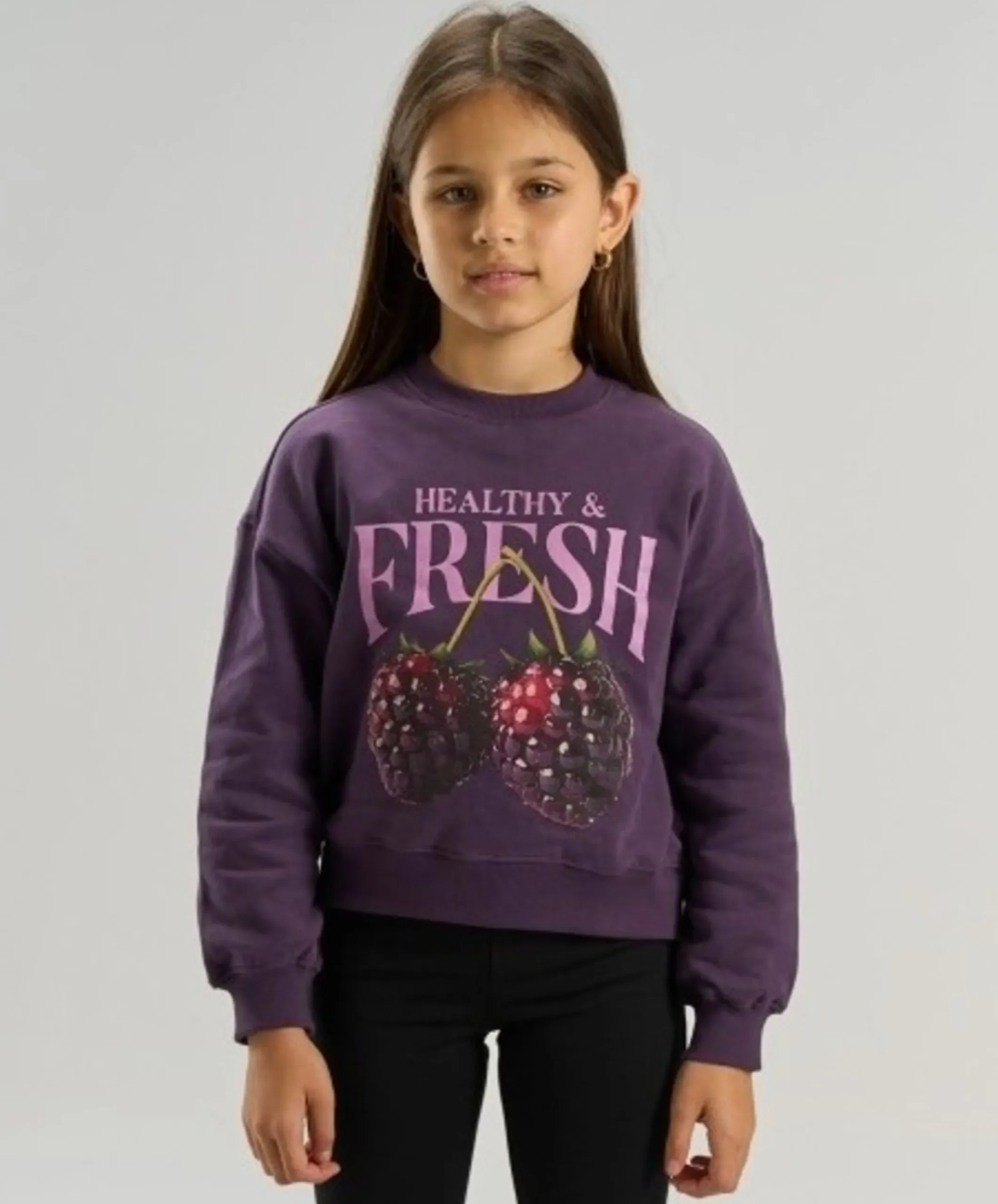 Meisjes sweater paars