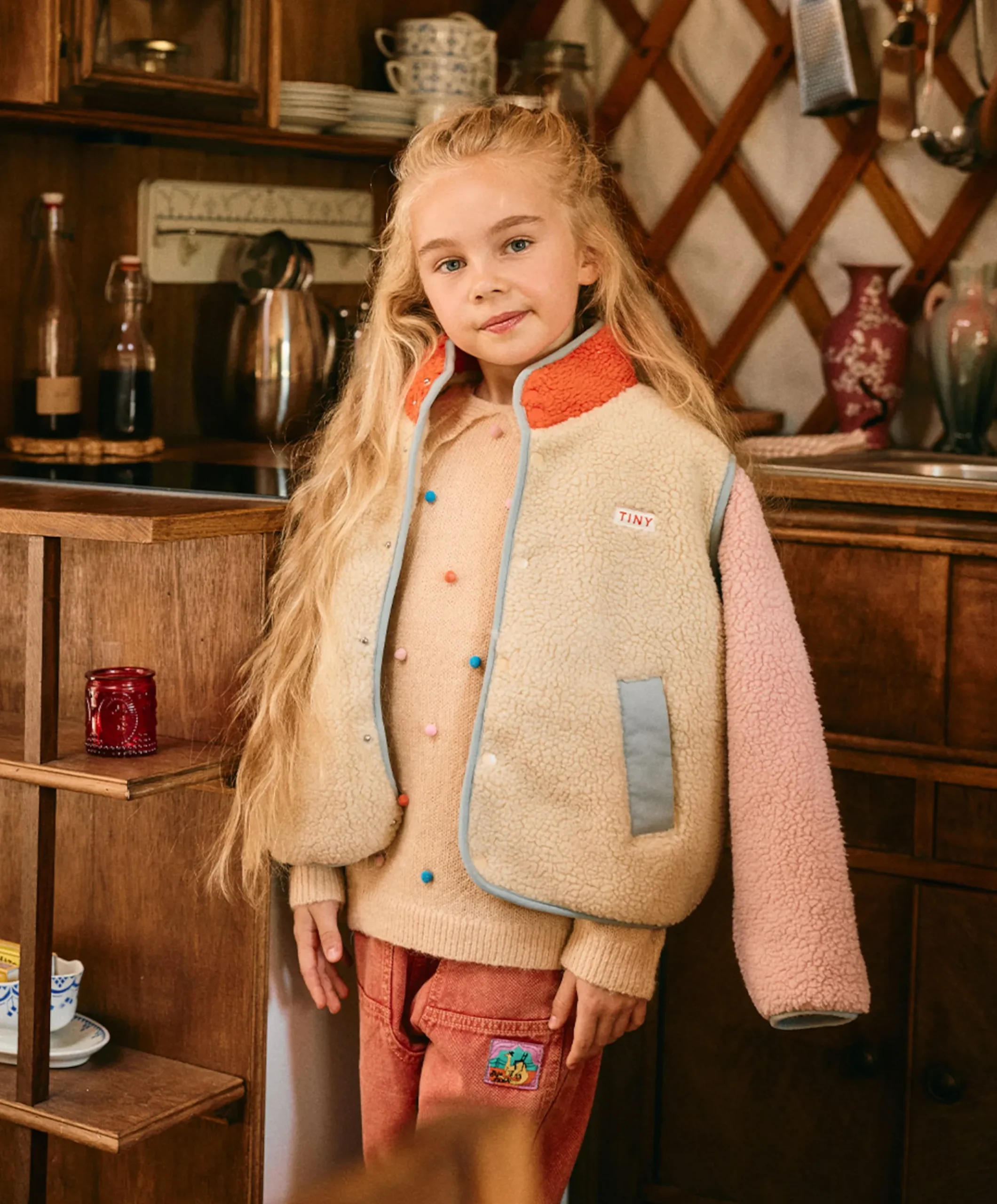 Meisjes trui beige