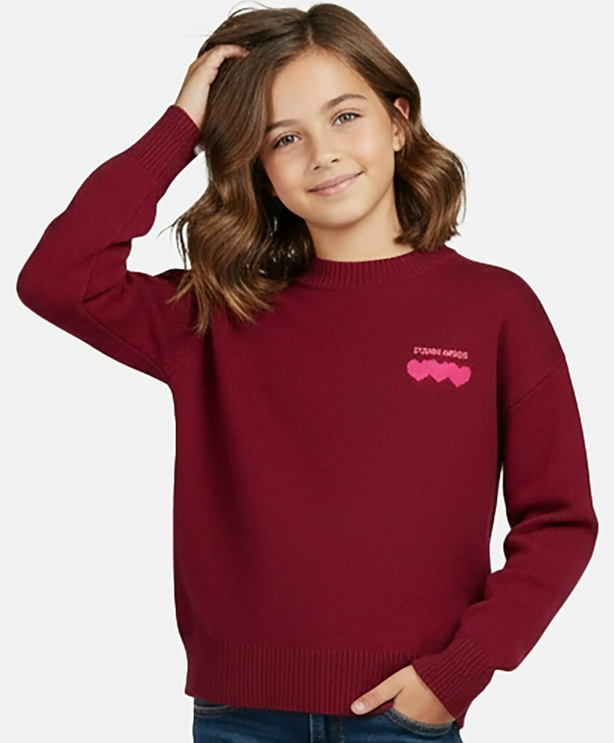 Meisjes trui bordeaux