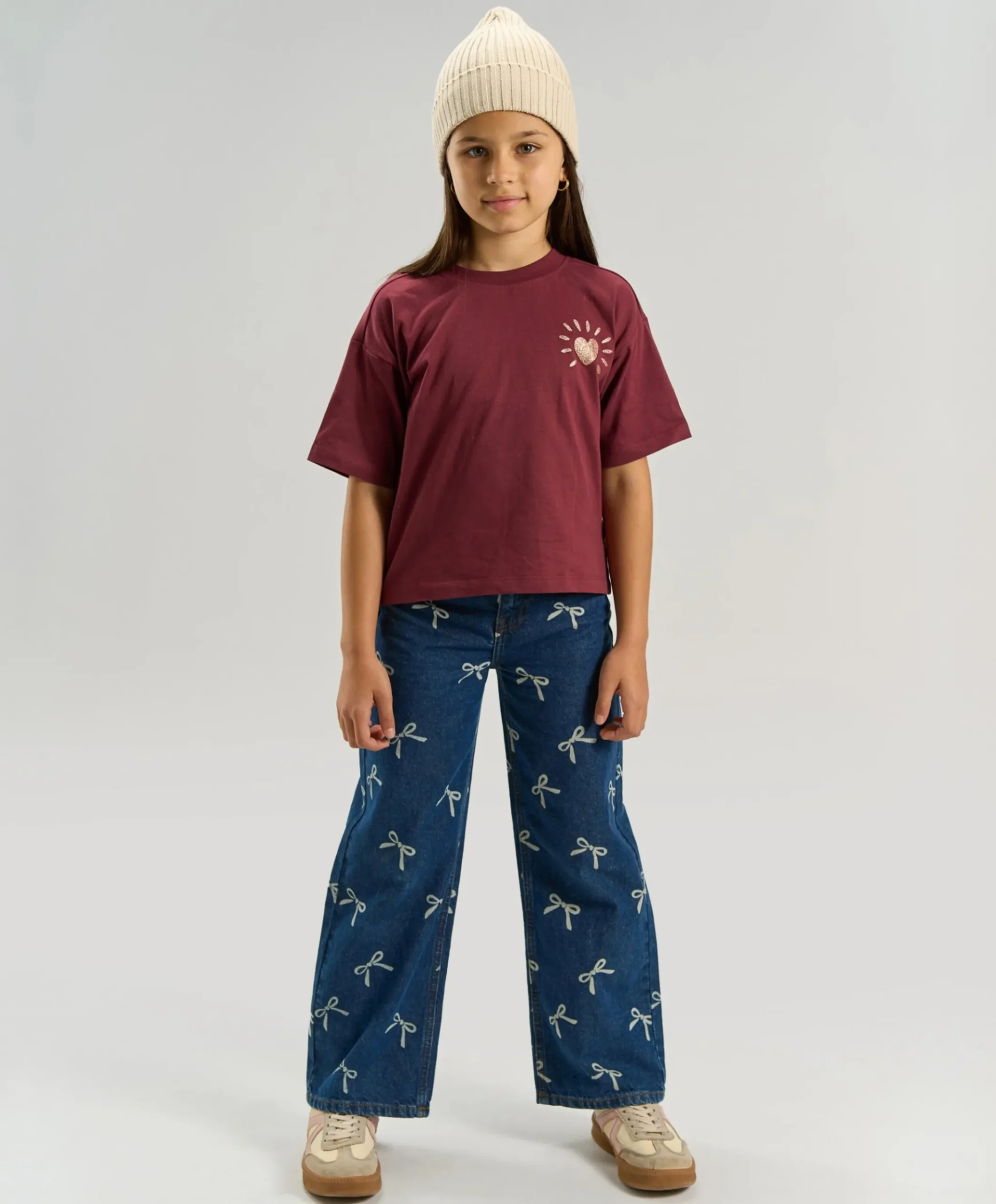 Meisjes T-shirt bordeaux