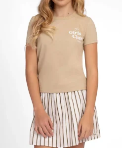 Meisjes T-shirt bruin