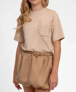 Meisjes T-shirt bruin