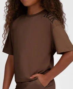 Meisjes T-shirt bruin