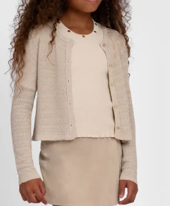 Meisjes vest beige