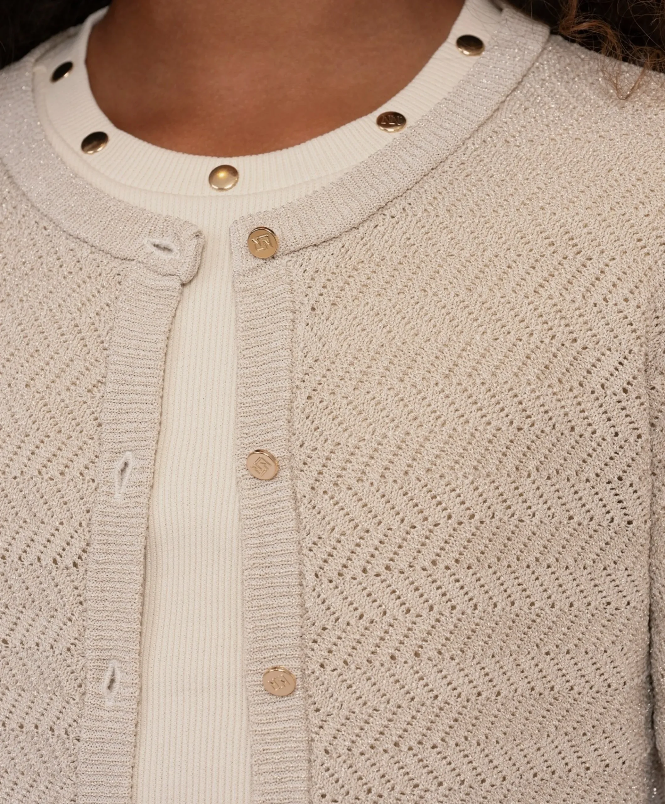 Meisjes vest beige