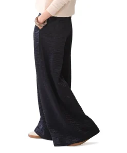 Metallic shine dames broek blauw
