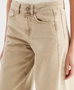 mid waist balloon jeans dames jeans beige