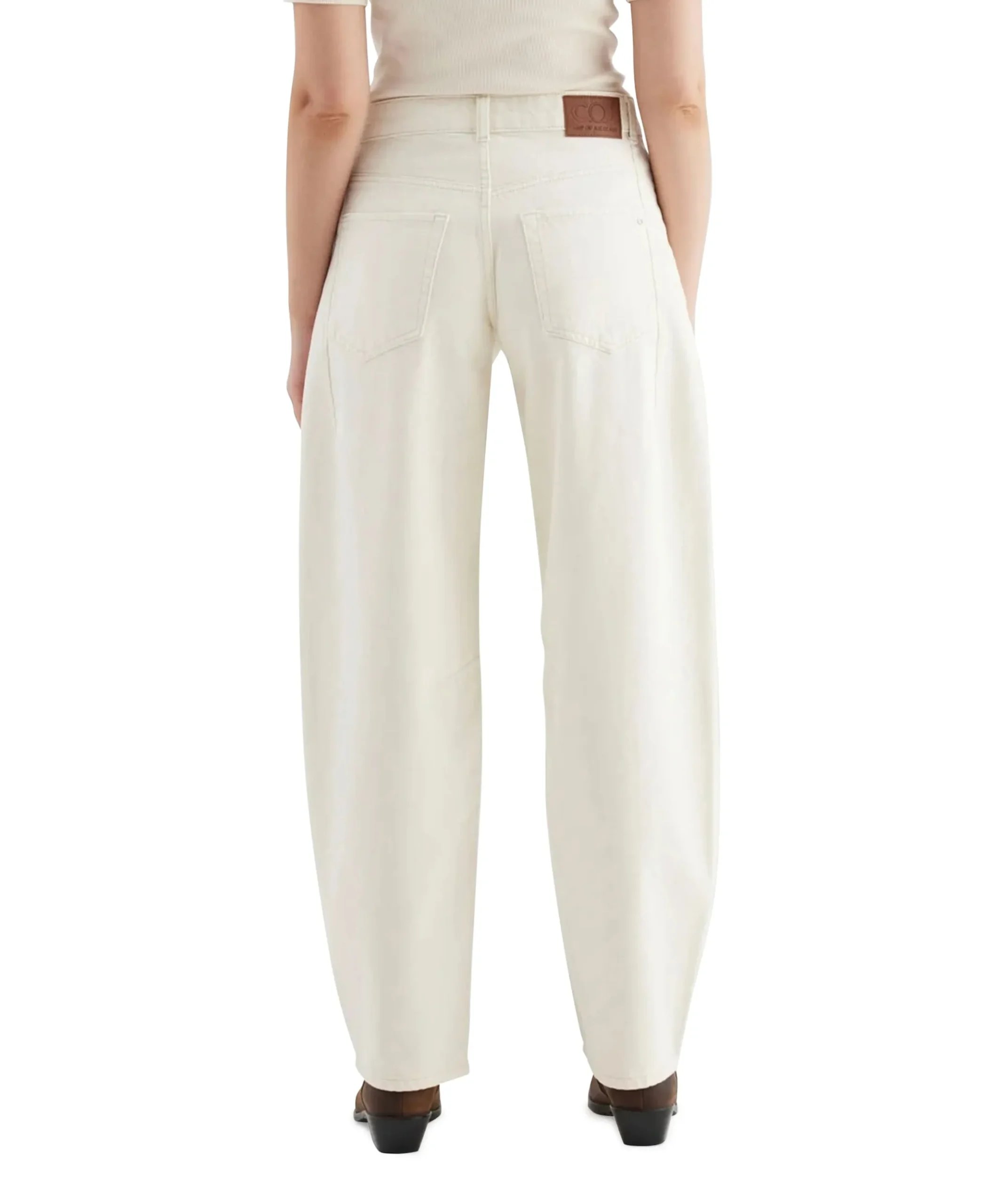 mid waist balloon jeans ecru