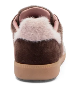 MOHAIR dames sneakers bruin