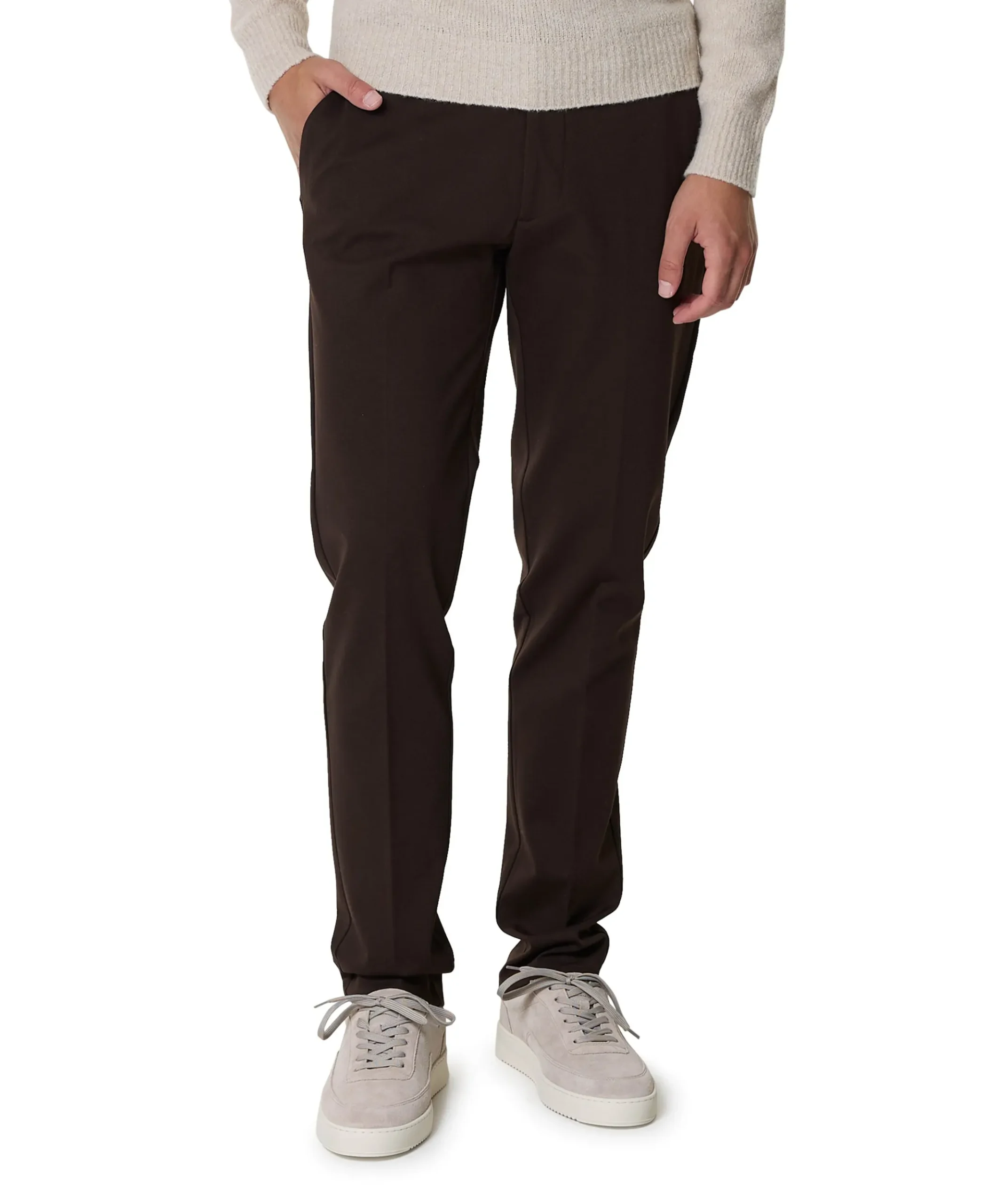 morello elax heren broek bruin