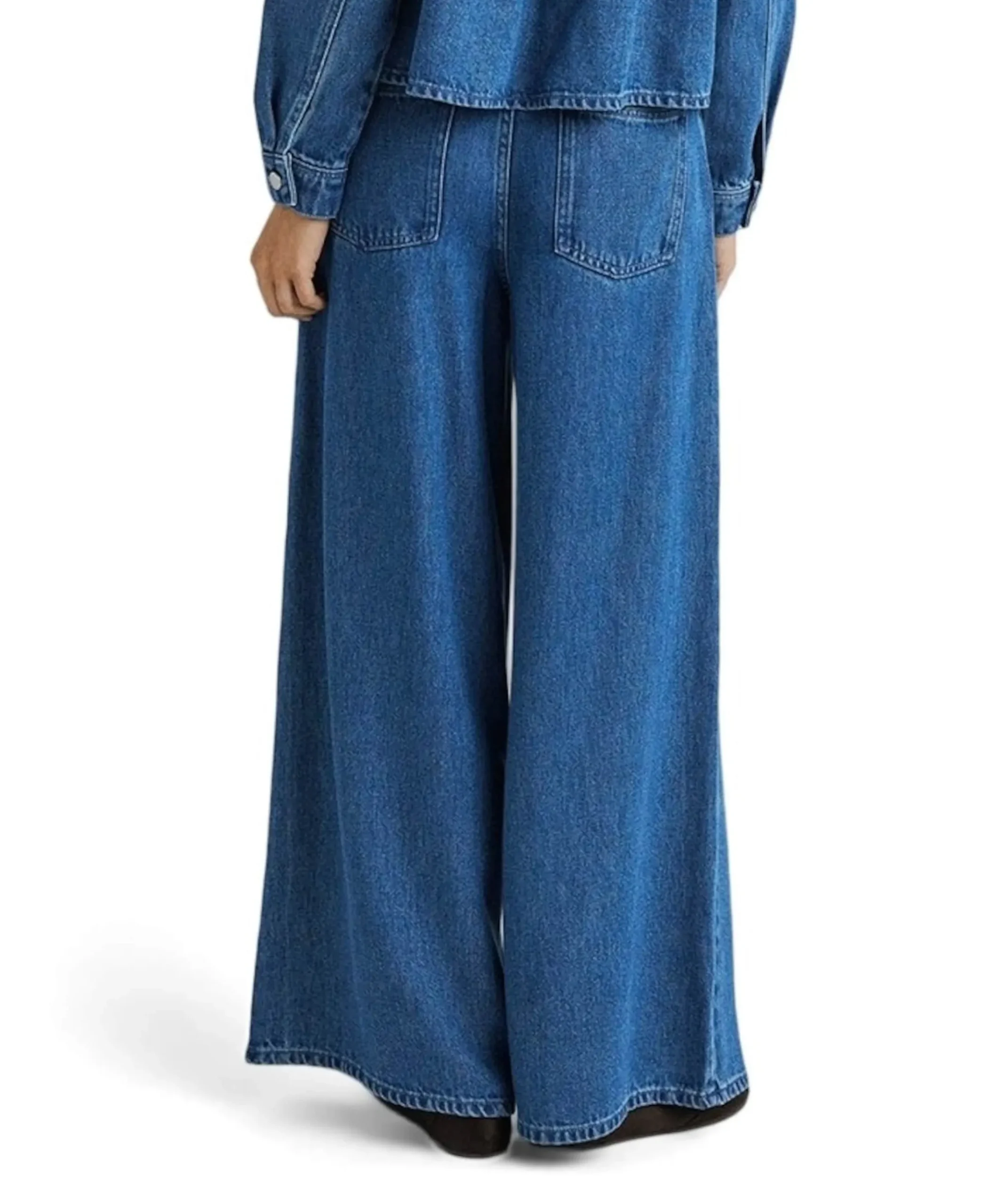 MSCHAgo Rue Wide Long dames jeans blauw