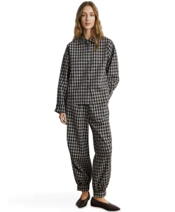 MSCHCarola Balloon CHK dames broek bruin