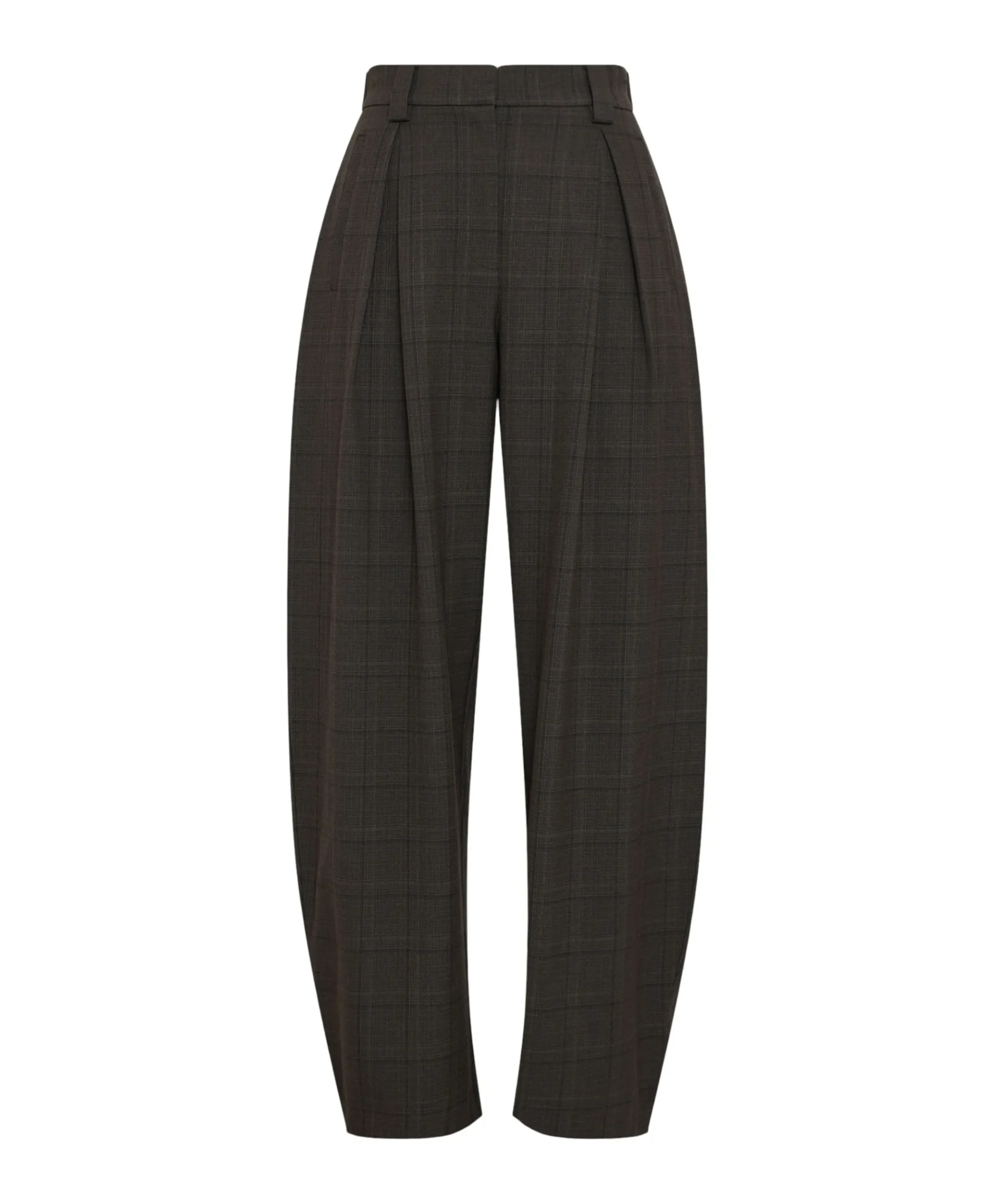 MSCHJohnna HW Barrel CHK dames broek bruin