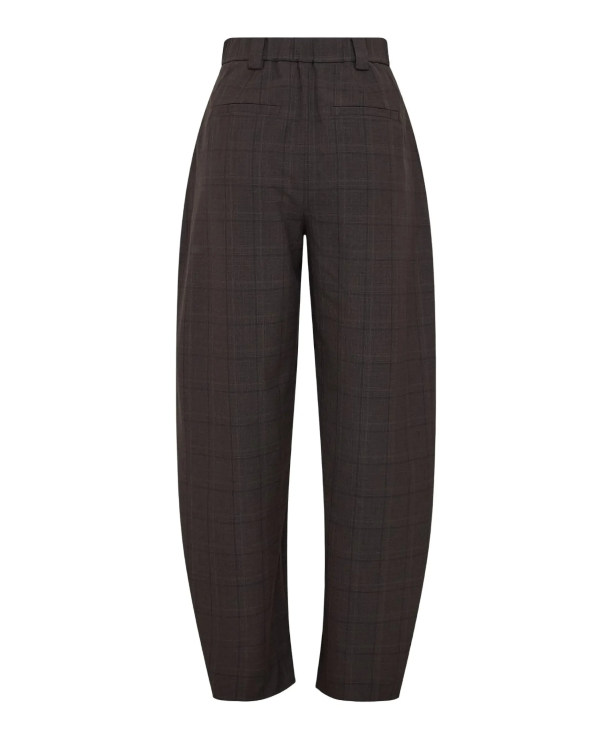 MSCHJohnna HW Barrel CHK dames broek bruin