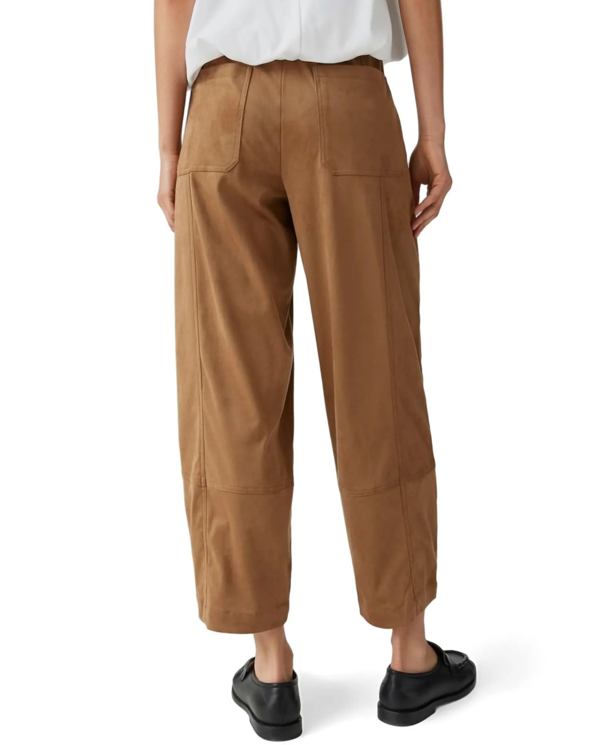 Myha barrel velours dames broek bruin