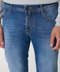 Nick Slim 5 pkt heren jeans blauw