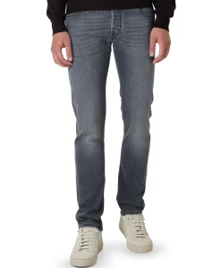 Nick Slim 5 pkt heren jeans grijs