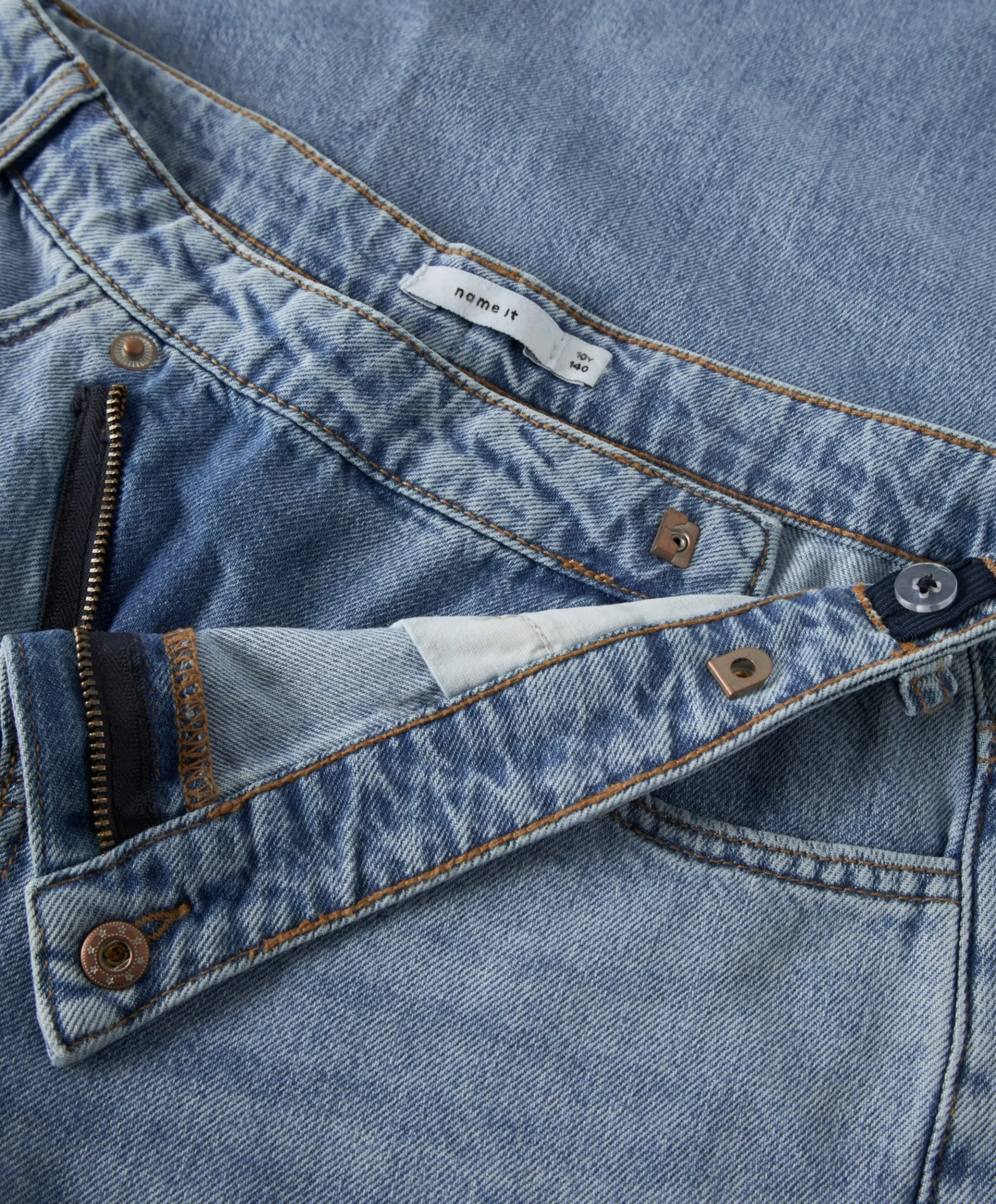 NKFBELLA X-WIDE CLOSURE JEANS 8181- meisjes jeans blauw