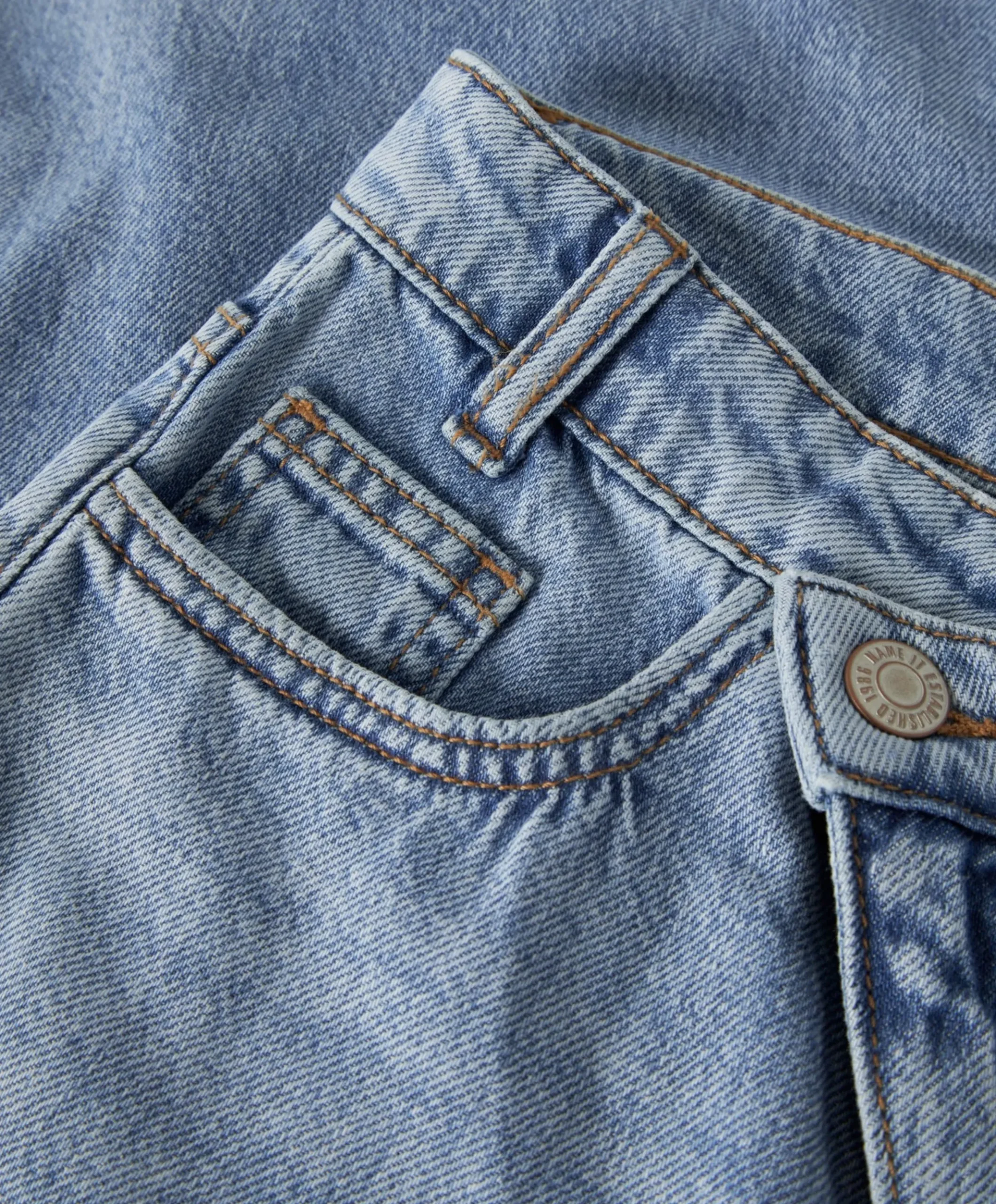 NKFBELLA X-WIDE CLOSURE JEANS 8181- meisjes jeans blauw