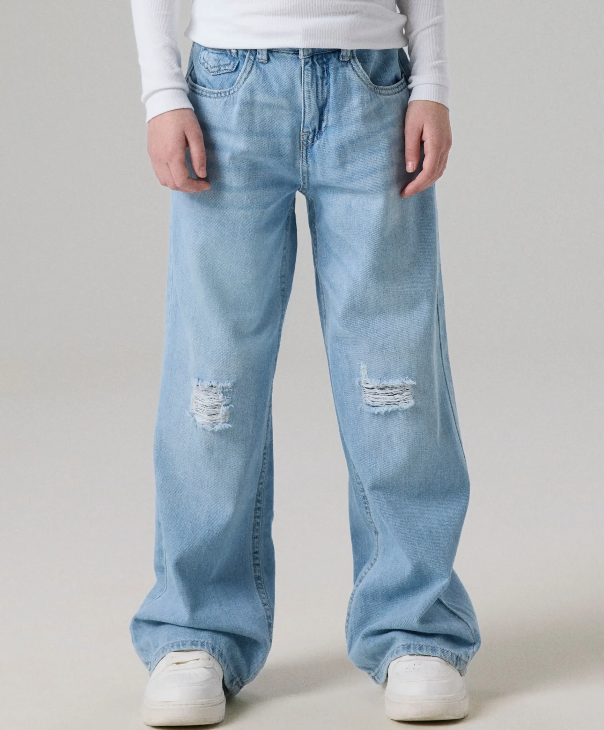 NKFROSE HW WIDE JEANS 1411-TE NOOS meisjes jeans blauw