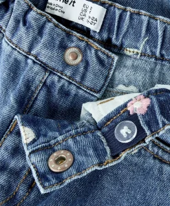 NMFBELLA BARREL EMB JEANS 4870-OV L meisjes jeans blauw