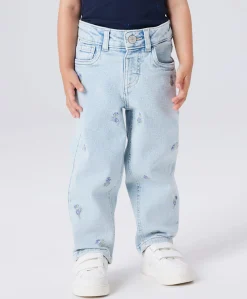 NMFBELLA MOM EMB 1224-FR NOOS meisjes jeans blauw