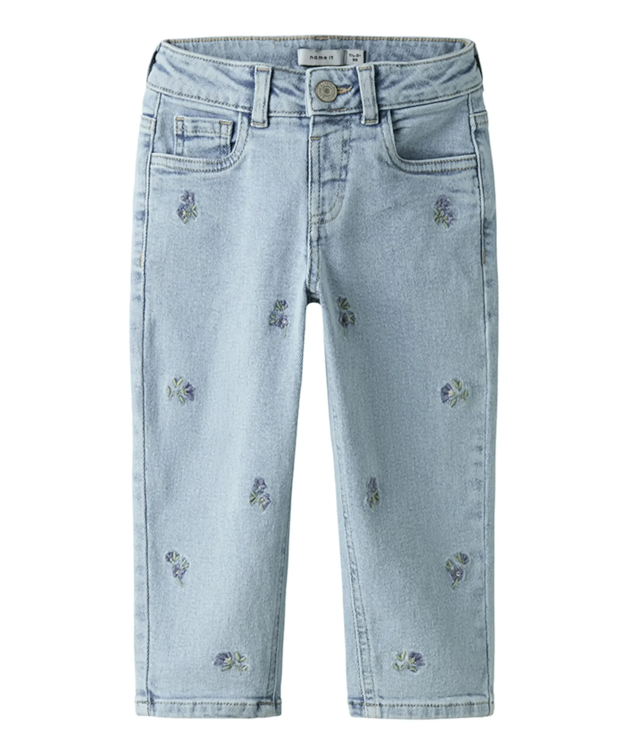 NMFBELLA MOM EMB 1224-FR NOOS meisjes jeans blauw