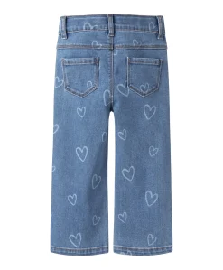 NMFROSE WIDE AOP JEANS 4044-ON NOOS meisjes jeans blauw