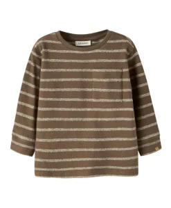 NMMOBY LS LOOSE TOP LIL meisjes korte broek bruin