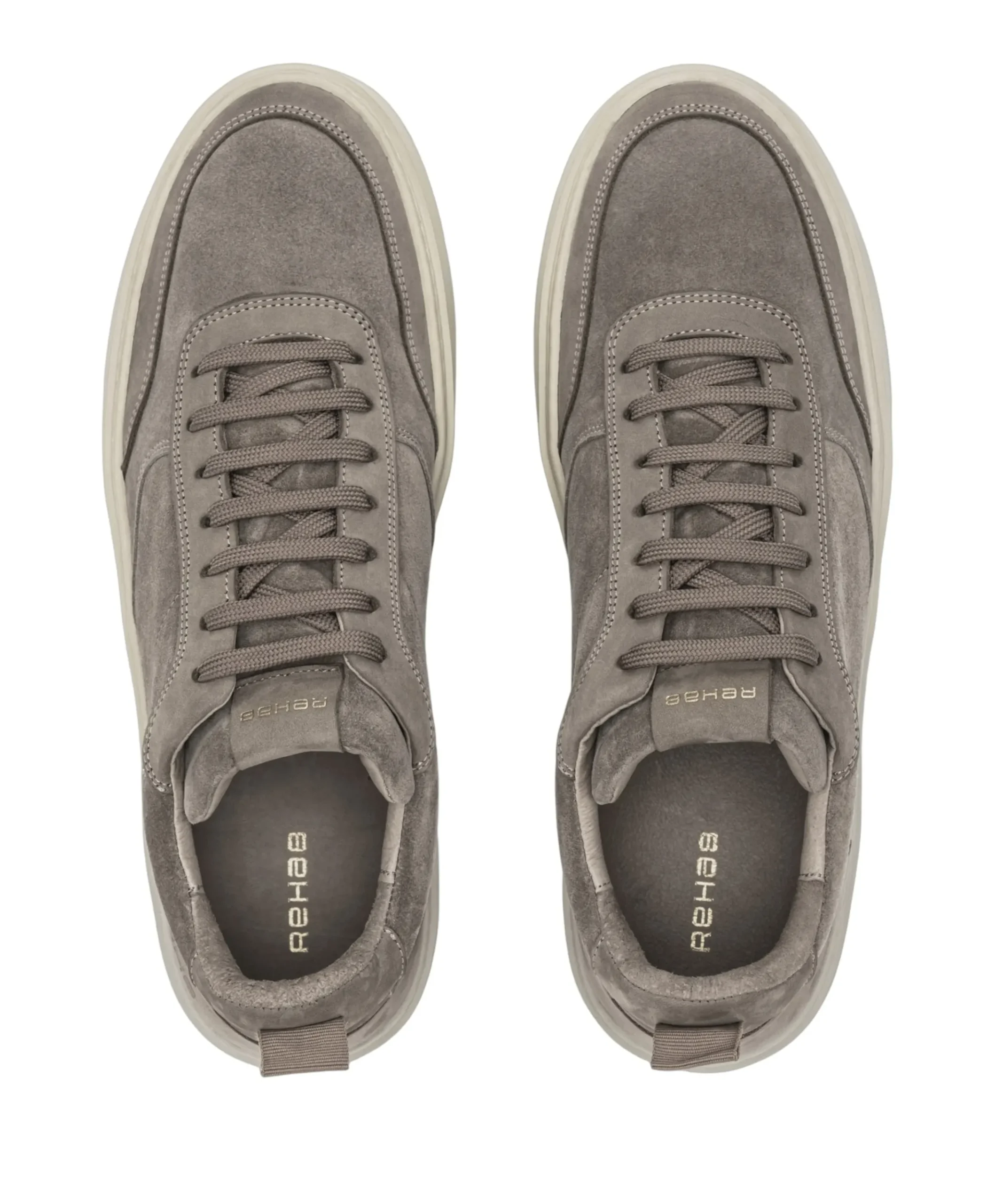 OLIVER MID SUE NUB heren sneakers beige