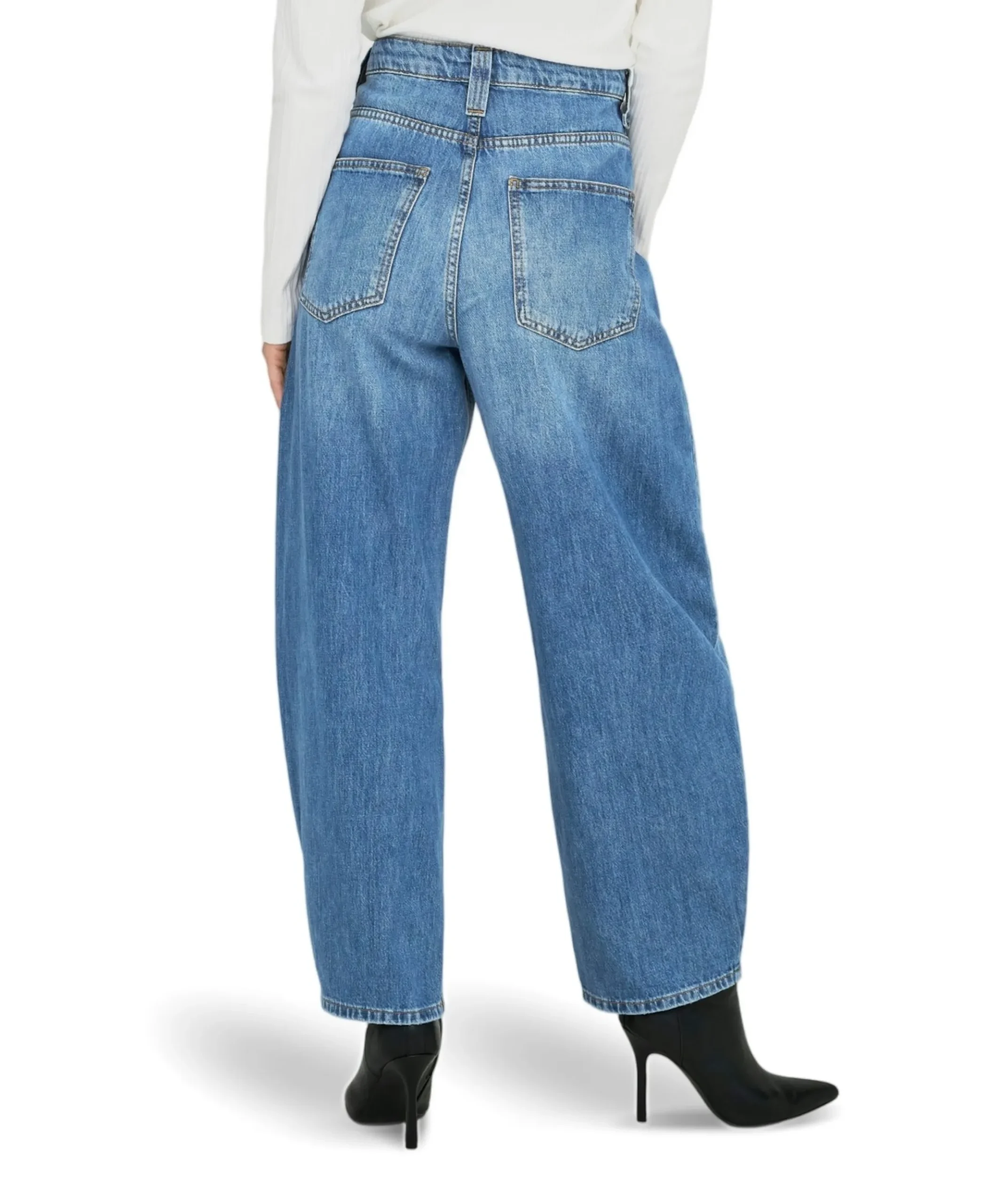 ONLFRANKIE HW ANK BARREL DNM DOT548 dames jeans blauw