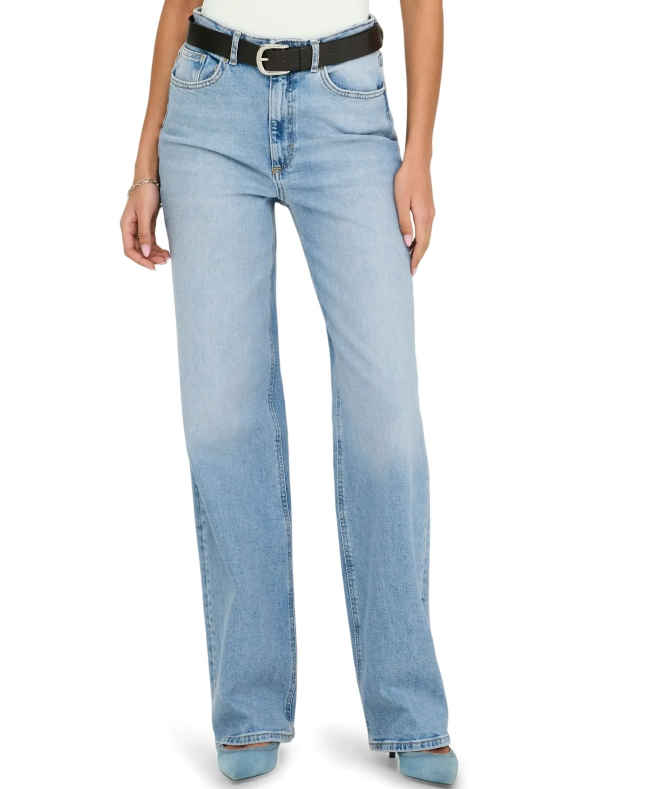 ONLJUICY LIFE HW WIDE LEG REA365 N dames jeans blauw