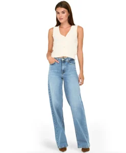 ONLMADISON BLUSH HW WIDE DNM CRO371 dames jeans blauw