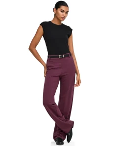 ONLPOPTRASH LIFE MW STRAIGHT dames broek bordeaux