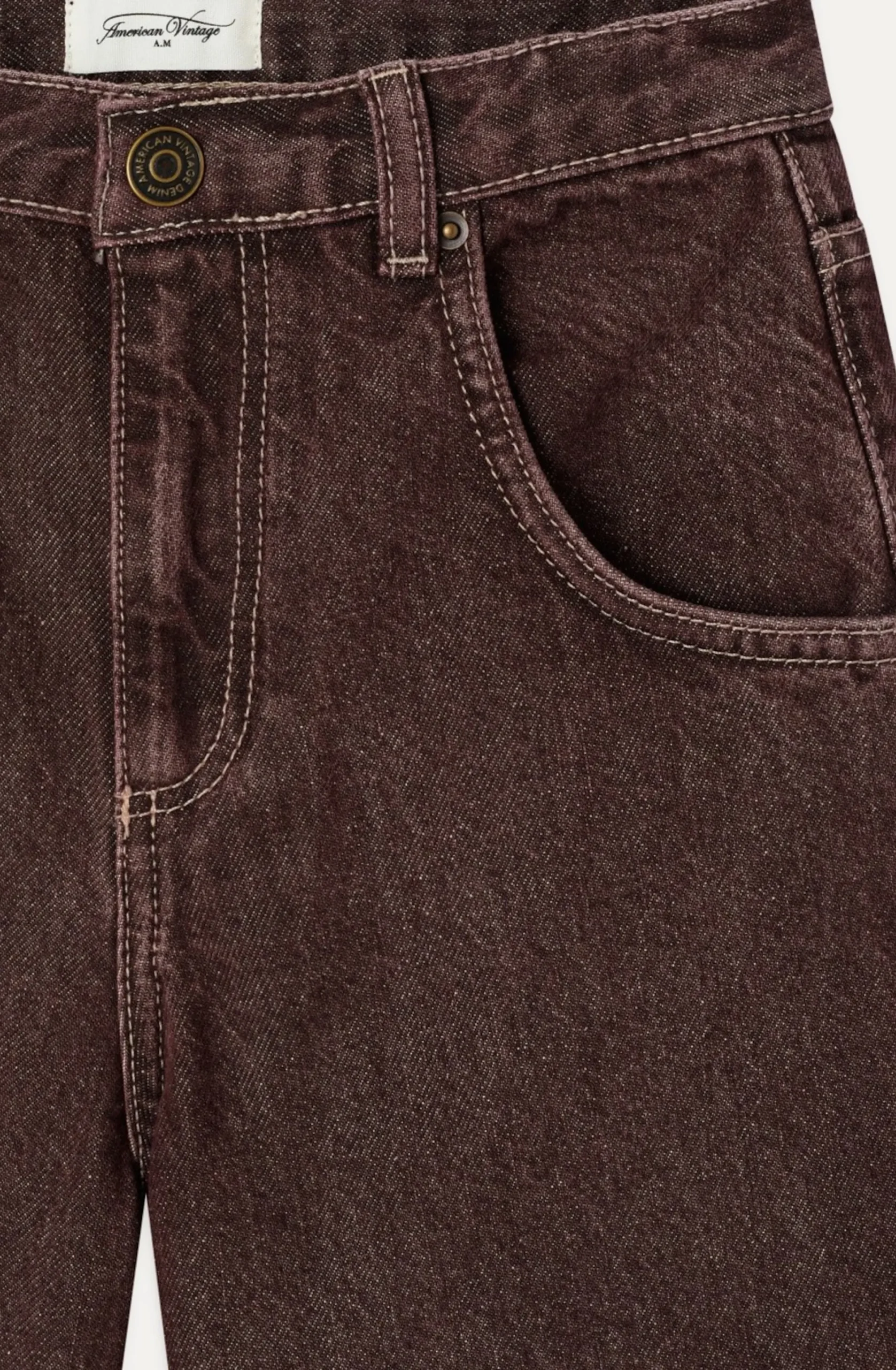 Oshow uniseks jeans bruin