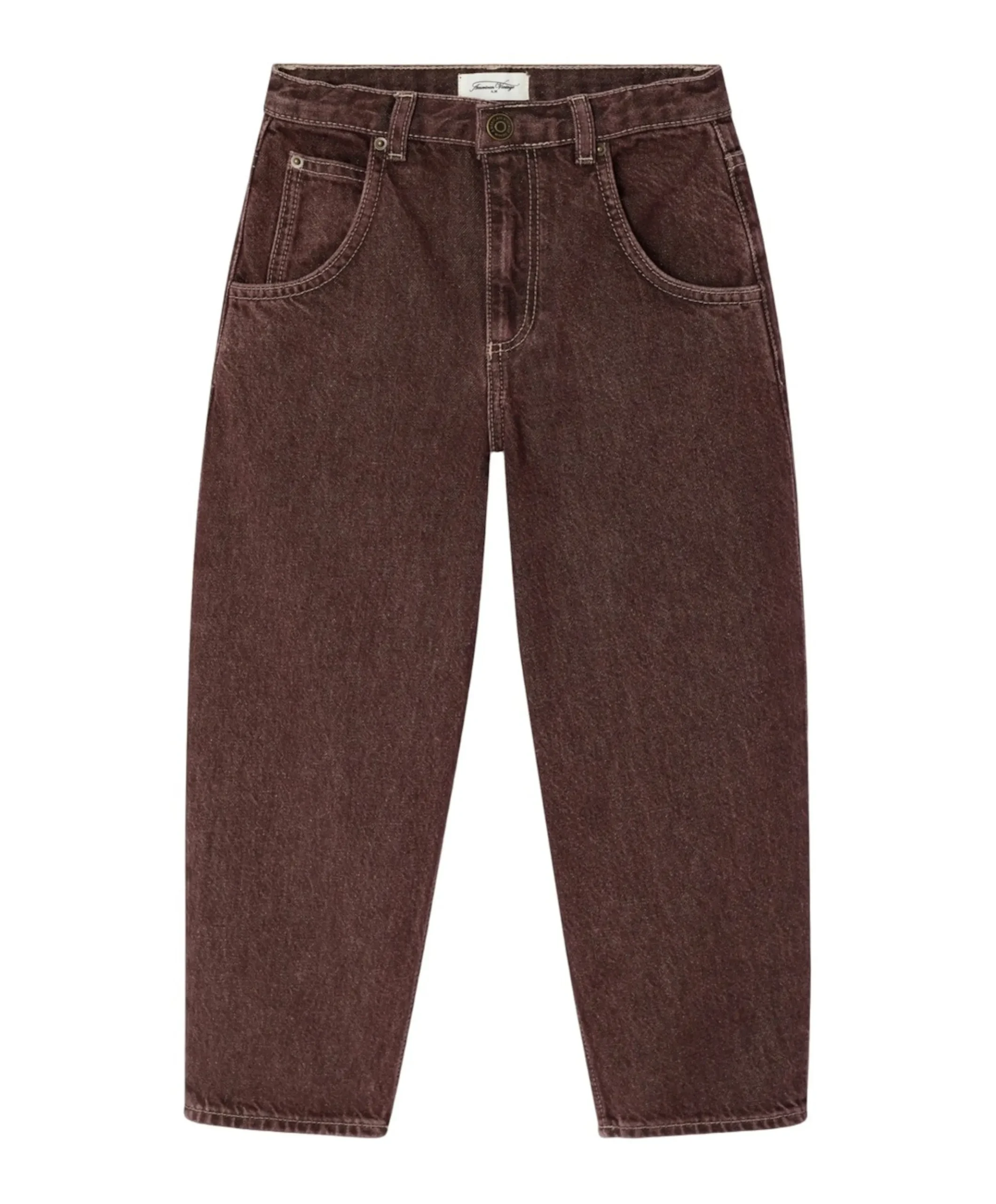 Oshow uniseks jeans bruin
