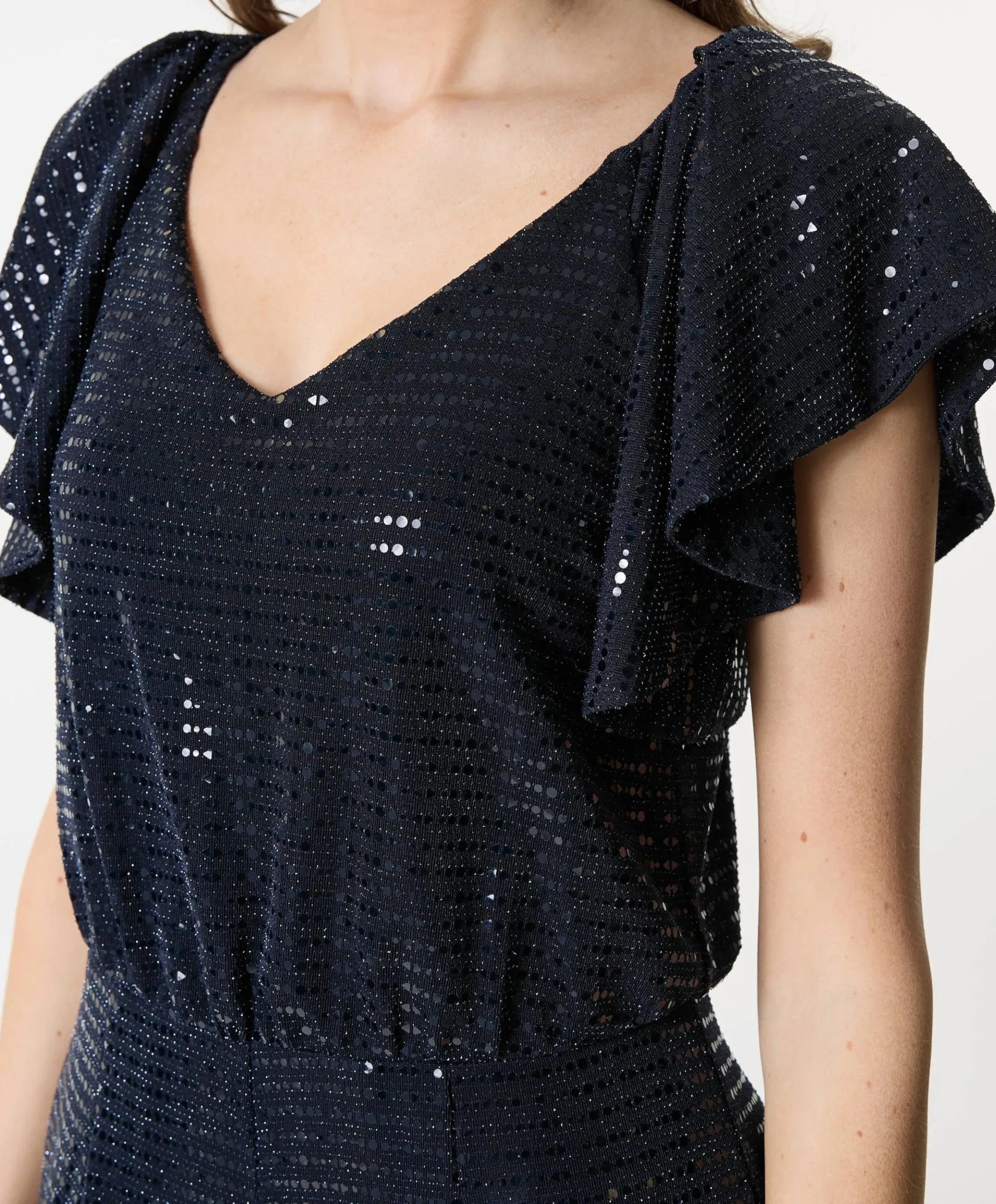 Overall Lang 1/2 Arm dames jumpsuit blauw