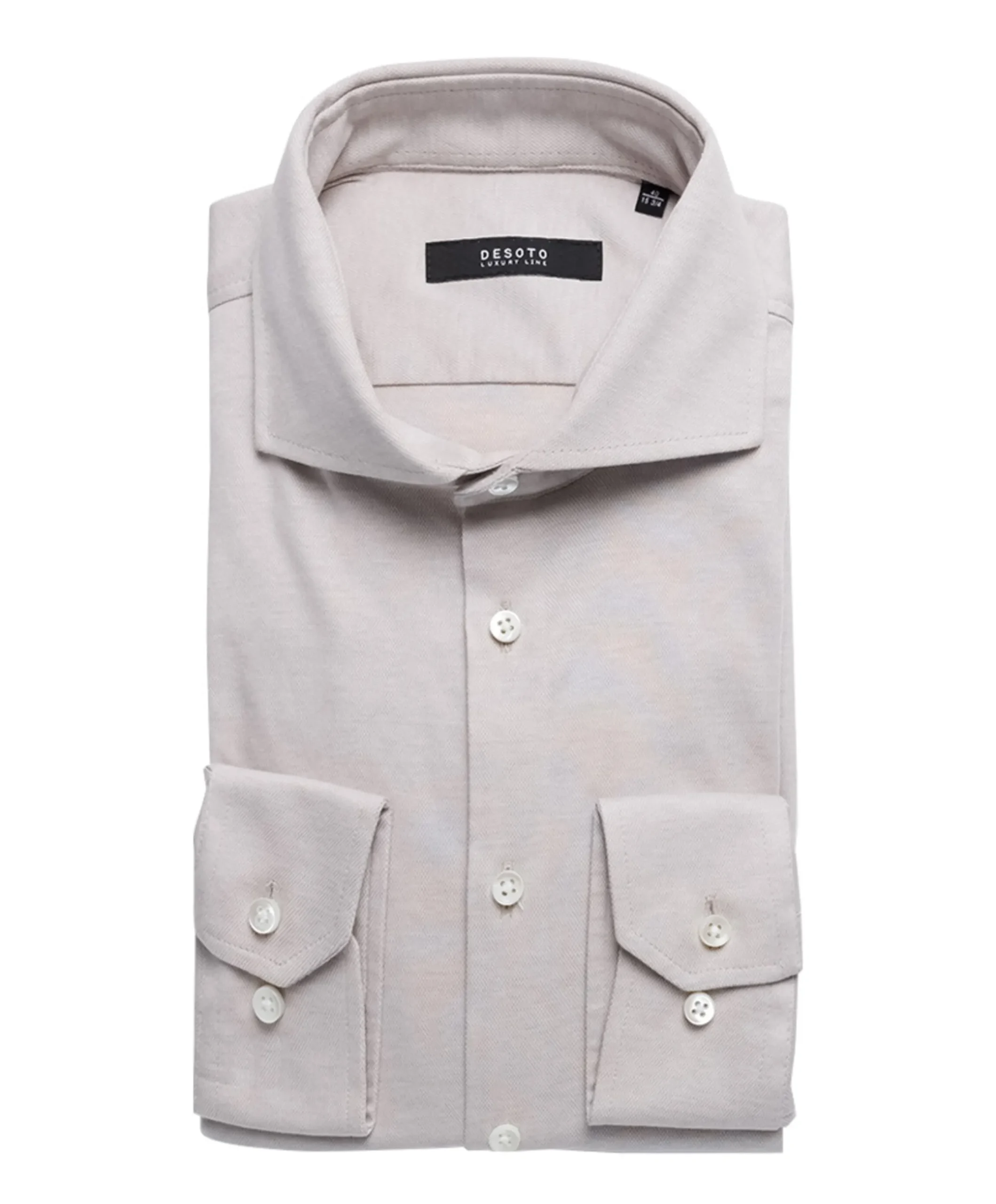 Overhemd lange mouw beige