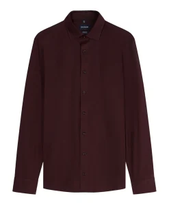 Overhemd lange mouw bordeaux