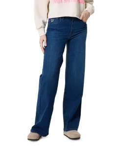 Palazzo 5450 Leia teal dames jeans blauw