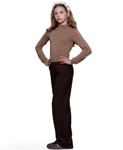 Pants comfy meisjes broek bruin