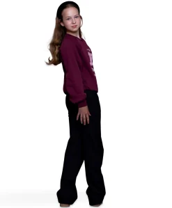 Pants punta elastic waist meisjes broek zwart
