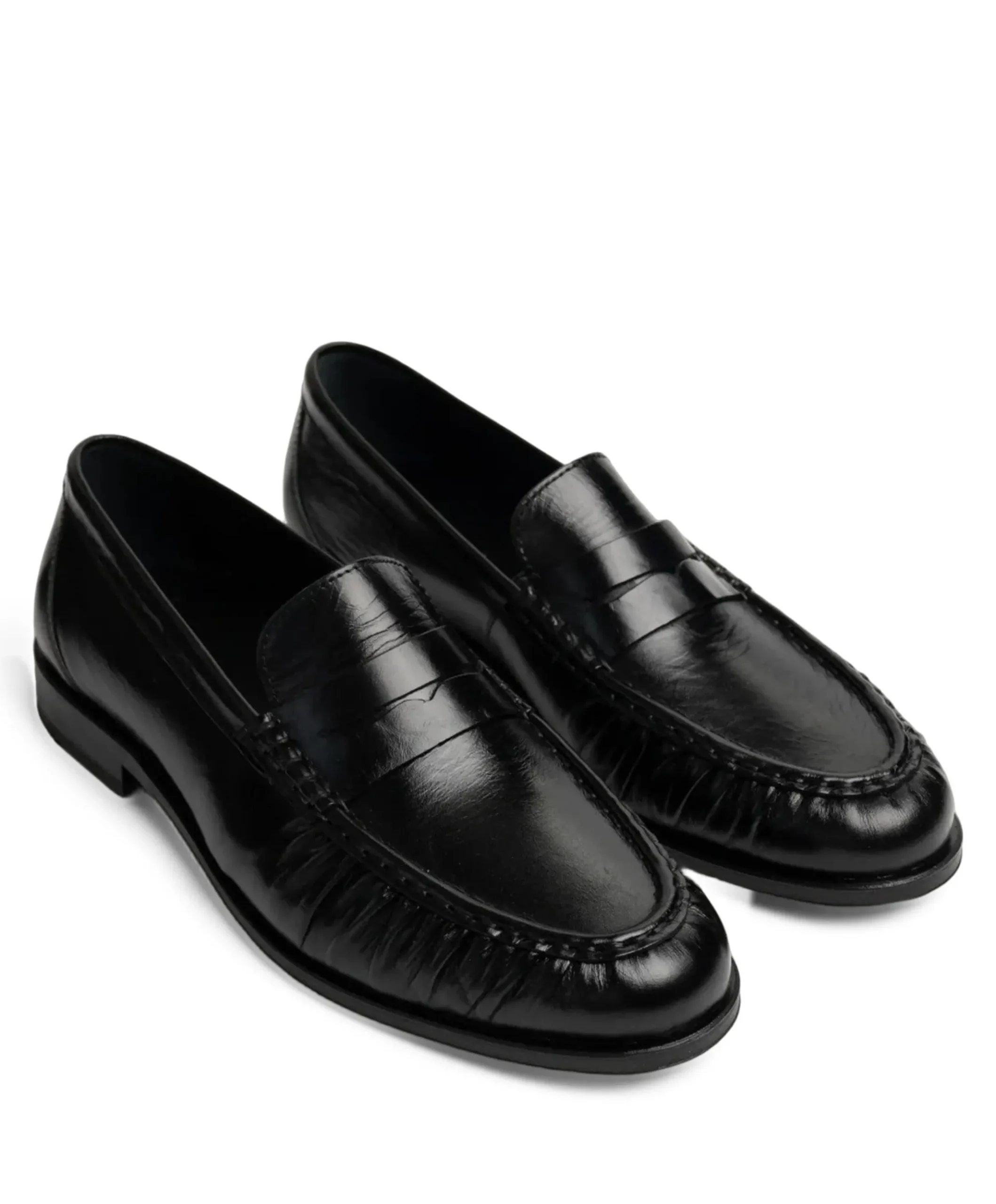 Penny Wrinkle dames loafers zwart