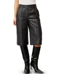 PhoebeCC Long Leather dames bermuda zwart