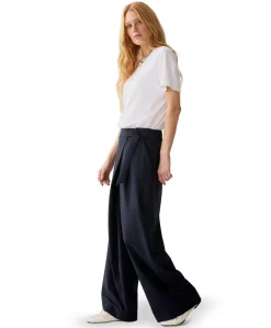 Pinstripe small dames broek blauw