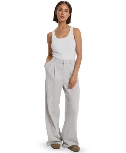 PLEATED dames broek grijs