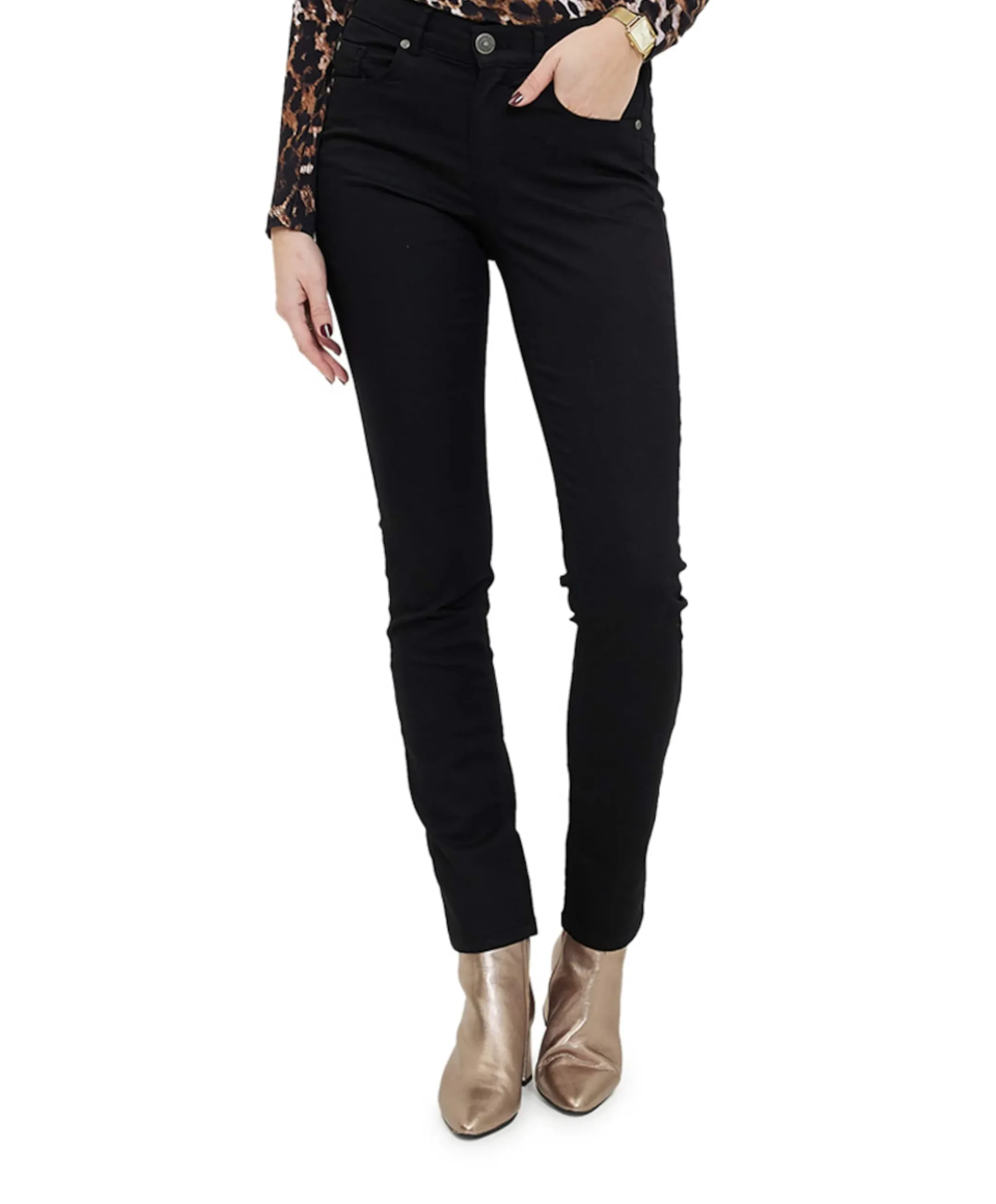 5 Pocket Super Stretch Lang dames broek zwart