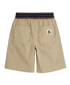 Poplin woven jongens korte broek bruin