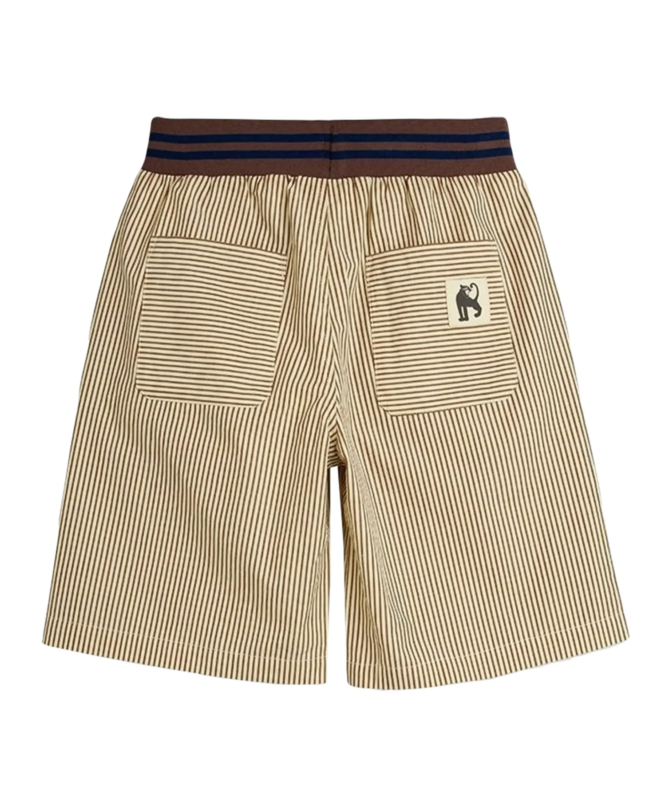 Poplin woven jongens korte broek bruin